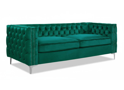 grüne chesterfield couch luxus samt stoff couchen sofa set knöpfe polster neu