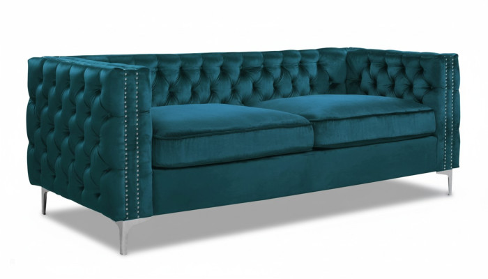 turkis chesterfield couch luxus samt stoff couchen sofa set knöpfe polster neu