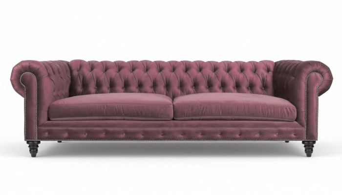 Chesterfield Kreative Möbel Textil Stoff Rosa Sofa Wohnzimmer Modern Dreisitzer