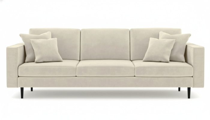 Beige Viersitzer Sofa Stoff Wohnzimmer Design Couchen Polster Sofas Neu Stoff