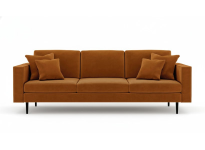 Orange Stoff Polster Sofa Wohnzimmer Design Couchen Sofas xxl big 4 sitzer neu