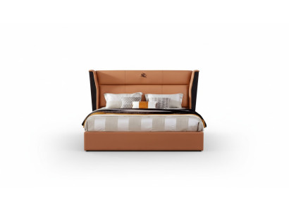 Leder Bett Schlafzimmer Möbel Design Gruppe 3tlg. Set 2x Nachttische