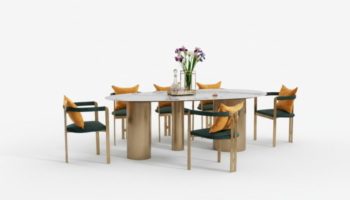 Esstisch Gruppe Essgarnitur Tisch 4x Lehn Stühle Möbel Esszimmer Tische
