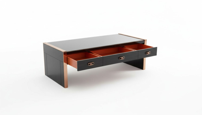 Bürotisch Holz Braun Tisch Arbeitszimmer Tische Büro Modern Design Möbel Luxus