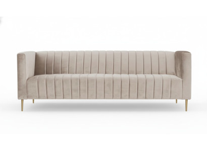 Italienische Möbel  Wohnzimmer Sofa Design Couchen Braun Stil Stoff Samt Textil