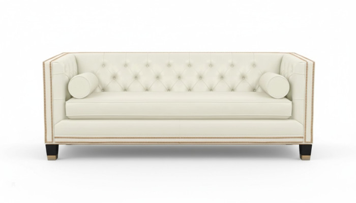 Beige Chesterfield Sofa Möbel Leder Wohnzimmer Modern Design Couchen Sofas Neu