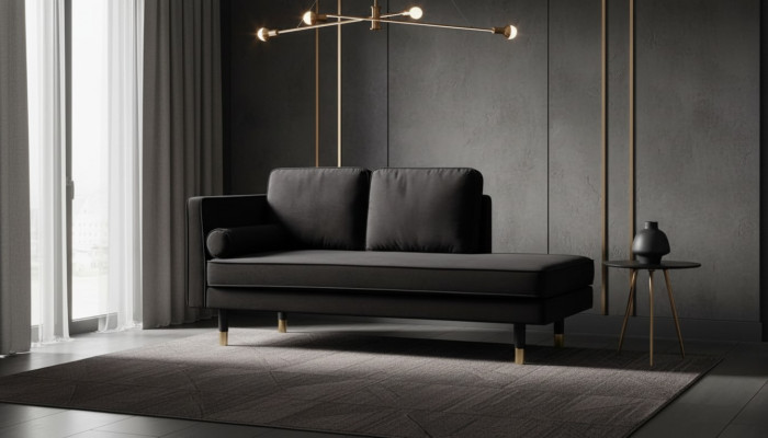 Chaiselongue Kreative Möbel Neu Wohnzimmer Modern Design Schwarz Sofa