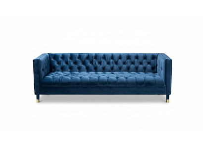 Blaue Chesterfield Textil Modern Design Stoff Kreative Möbel Neu Wohnzimmer Sofa