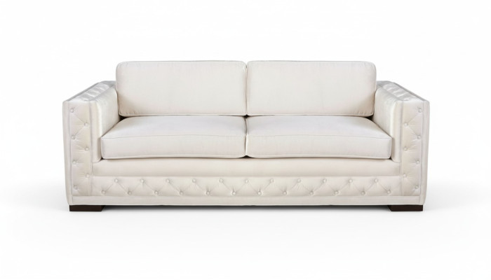 Weiß Chesterfield Modern Design Couchen Textil Sofa Neu Kreative Möbel 3 Sitzer