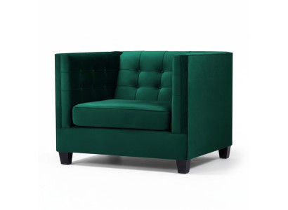 Sessel Chesterfield Wohnzimmer Modern Textil Stoff Grün Kreative Möbel Neu