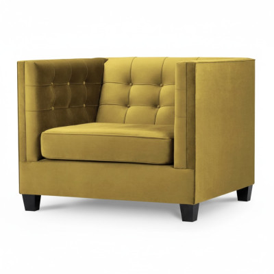 Sessel Chesterfield Textil Stoff Beige Kreative Möbel Neu Wohnzimmer