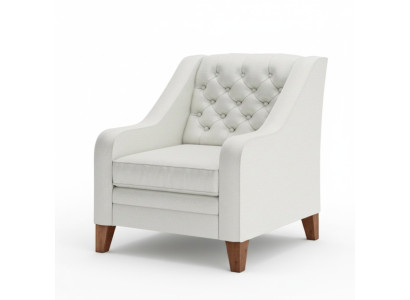 Sessel Textil Stoff Weiß Kreative Möbel Neu Wohnzimmer Modern Chesterfield loft