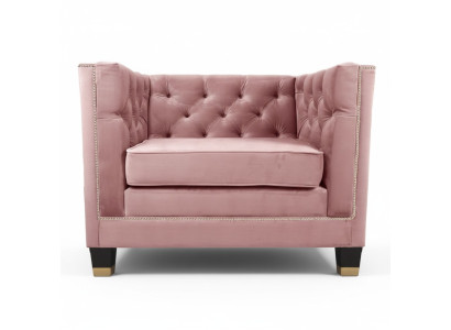 Sessel Chesterfield Textil Stoff Lila Kreative Möbel Neu Wohnzimmer Modern Rosa