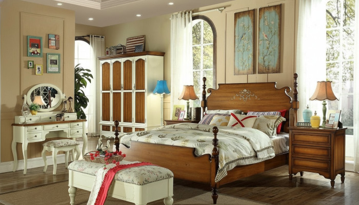 Stilvolles 7-tlg Komplett Schlafzimmer Set Eleganz für Ihr Schlafzimmer