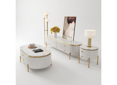 Wohnzimmermöbel Set Designer Wohnzimmer Sideboard Couchtisch Beistelltisch 3tlg. Wohnzimmermöbel Set Designer Wohnzimmer Sideboard Couchtisch Beistelltisch 3tlg.