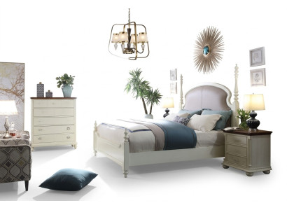 Bett Nachttisch Kommode 3 tlg. Schlafzimmer Set Design Modern Luxus Betten Neu