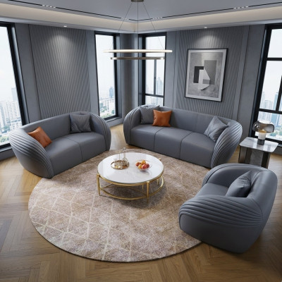 Luxus Sofagarnitur 322 Sitzer mit Möbel Couch Ledersofa Textil Gruppe Sofas Set