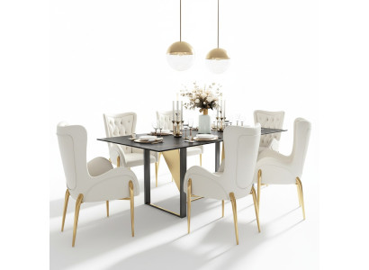 Ess Zimmer Chesterfield 1x Stuhl Set Garnitur Sitz Polster Wohnzimmer
