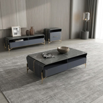 Couchtisch Sideboard 2tlg Wohnzimmer Tisch Lowboard Möbel Schrankwände