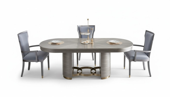 Klassisch Designer Ess Tisch + 4 Stühle Set Garnitur Zimmer Gruppe 5 tlg.