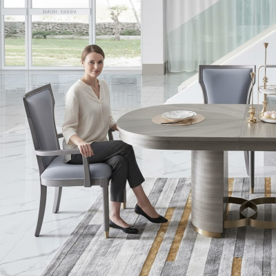 Designer 4x Stuhl Set Esszimmer Lehn Polster Sitz Stühle Garnitur Komplett