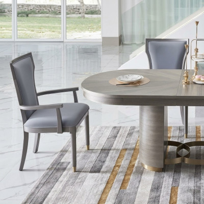 Designer 4x Stuhl Set Esszimmer Lehn Polster Sitz Stühle Garnitur Komplett