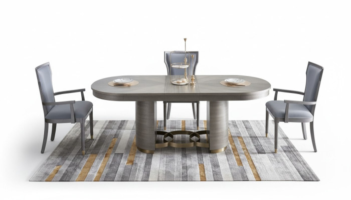Design Esstisch Holz Stein Tisch Moderne Esstische Möbel 221x95 Tische