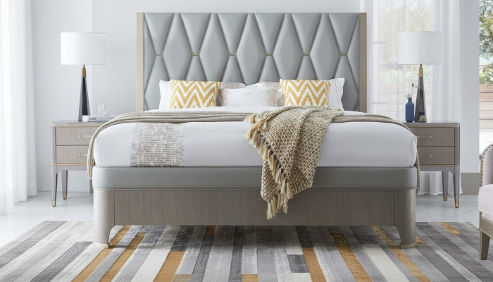 Bett 2x Nachttisch 3 tlg. Schlafzimmer Set Design Modern Luxus Gruppe