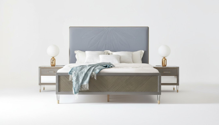 Bett 2x Nachttisch 3 tlg. Schlafzimmer Set Design Deko Modern Luxus Betten