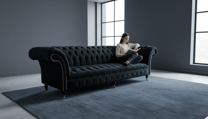 Chesterfield Sofa 4 Sitzer Big Polster Design Couchen Sofas Garnitur