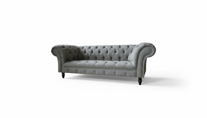 Chesterfield 3 Sitzer Designer Sofa Polster Sofas Couchen Stoff Textil