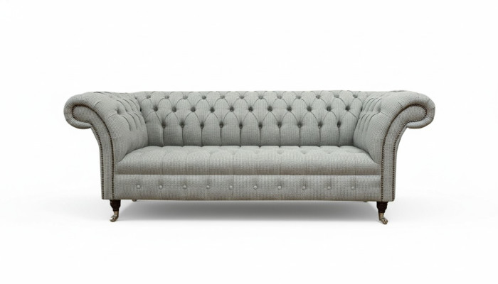 Chesterfield 3 Sitzer Designer Sofa Sofas Polster Couchen Stoff Textil