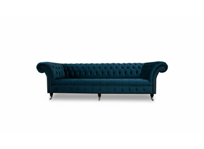 Design Sofa Chesterfield Polster Modern Textil Stoff Sofas 4 Sitzer Schlaf