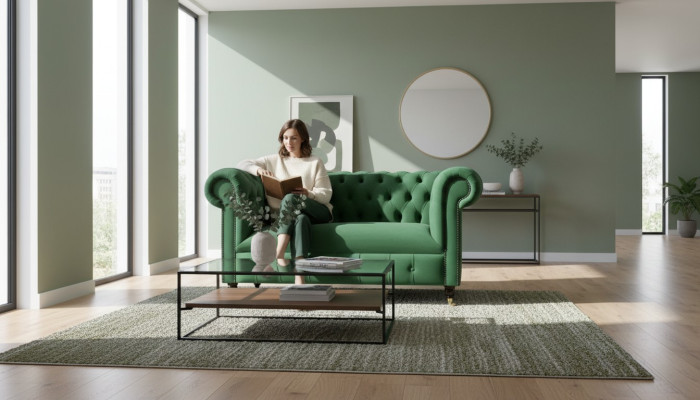 Chesterfield 2 Sitzer Designer Sofa Couch Polster Sofas Couchen Stoff Textil
