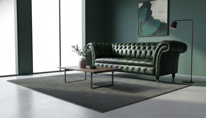 Dreisitzer Sofa 3 Sitzer Chesterfield Neu Couchen Antik Grüne Polster Sofas Neu