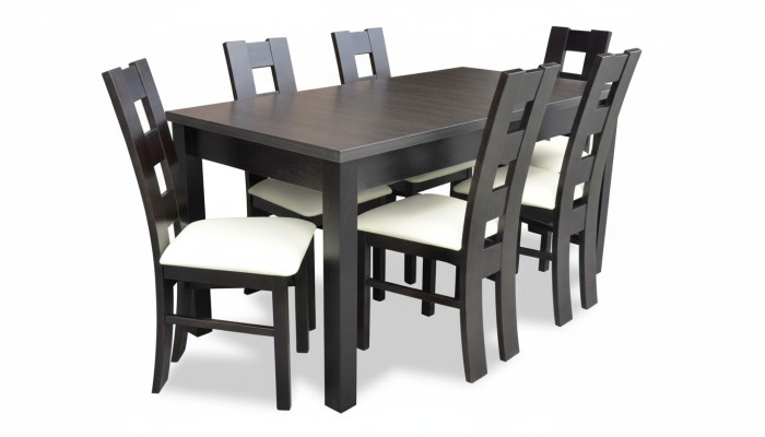 Esszimmer Design Möbel Stuhlgruppe Tisch 6 Lehn Stühle Set Garnitur Neu 7 tlg.
