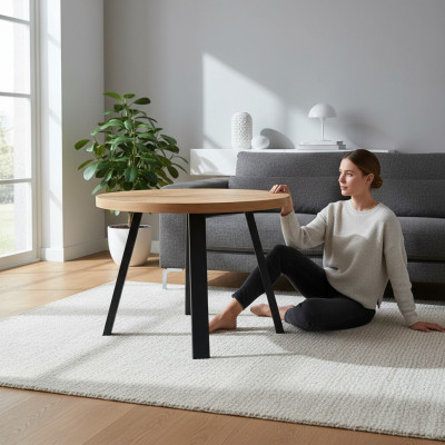 Big Design Konferenztisch Holztisch Tische Meeting Esszimmer Tisch 100x100/200 !
