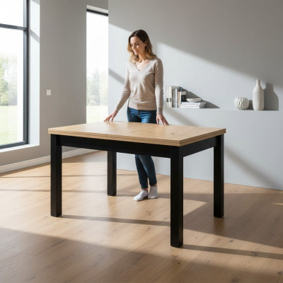 Ess Tisch Zimmer Tische Wohn Zimmer Holz Designer Braun 90x120/270 Holztische