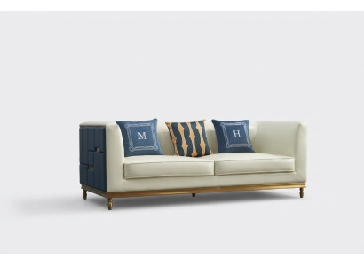 Design Klassiker Modern Big xxl 3 Sitzer Couch Kunstleder Sofas Couchen