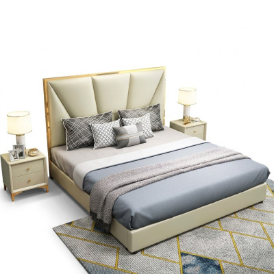 Bett Holz Betten Luxus Hotel Klassisches Doppelbett Bettgestell Landhaus
