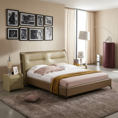 Lederbett Doppelbett Schlafzimmer Samt Betten Bettgestell Nachttisch 3tlg Set