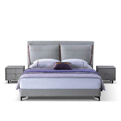 Luxus Schlafzimmer Bett Nachttisch 3 tlg. Set Design Betten Beistelltische Neu