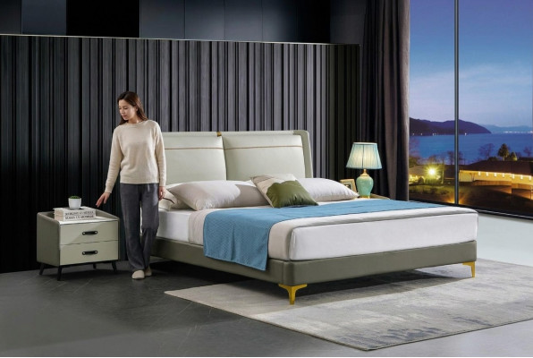 Luxus Schlafzimmer Möbel Design Bett Polster Ehe Betten Doppelbett