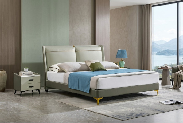 Luxus Schlafzimmer Möbel Design Bett Polster Ehe Betten Doppelbett