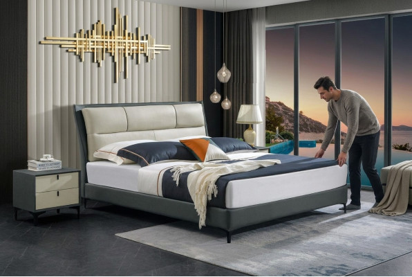Bett Schlafzimmer Sets Designer Luxus Betten Komplettes Set 2x Nachttisch