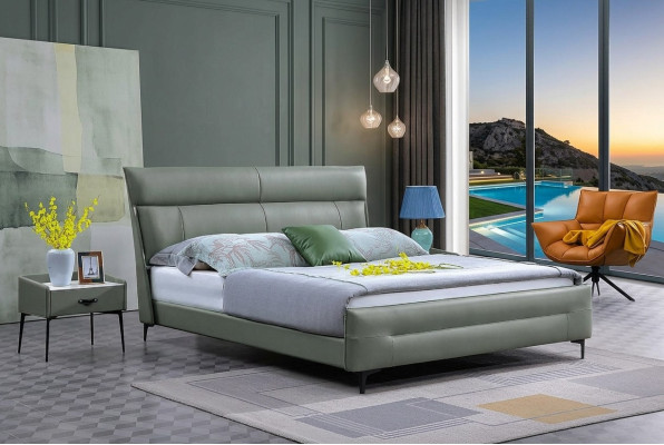 Luxus Bett Textil 2x Nachttisch 3tlg. Schlafzimmer Möbel Set Betten Bettgestell