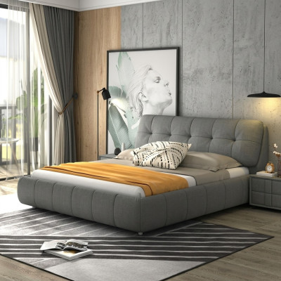 Design Polster Bett Betten Leder Doppel Hotel Ehe Schlafzimmer Boxspring Box Neu