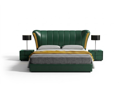 Bett Polster Klassisches Doppelbett 180x200cm Holz Betten Schlafzimmer