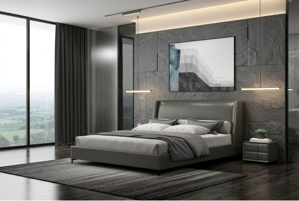 Bett Polster Design Luxus Doppel Hotel Betten Ehe 180x200cm Schlaf Zimmer Metall