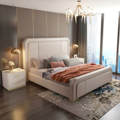 Designer Doppelbett Bett Hotel Luxus Schlafzimmer 180x200cm Betten
